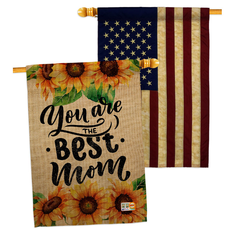 Drapeau de maison en polyester 2 côtés 40 x 28 po