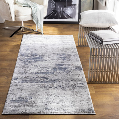 Tapis gris à motif abstrait Bridgeton