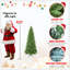 Arbre de Noël avec - 424 pointes en PE + PVC, conception à charnières peu encombrante, installation facile, support en métal robuste - arbre pour petits espaces-1607417191
