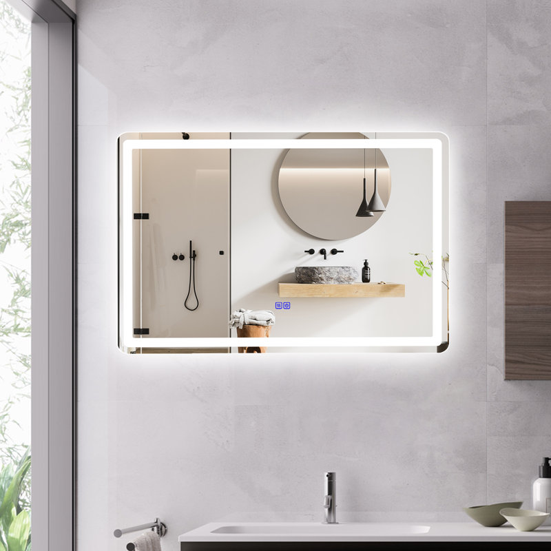 Bodine Glass Flat Wall Mirror, 24" x 36"
