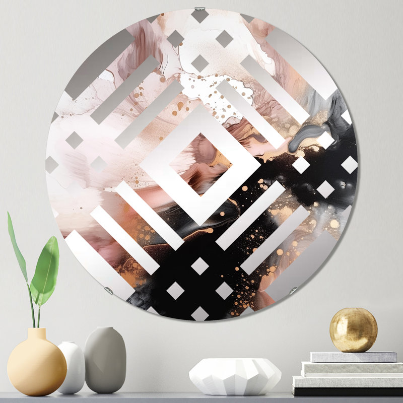 Egarton - Miroir décoratif diamant, 23,6 po x 23,6 po
