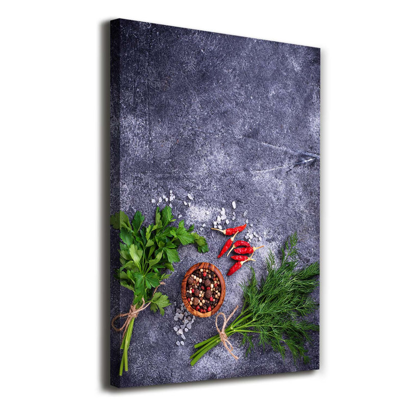 Herbs And Spices - Wrapped Canvas Print
