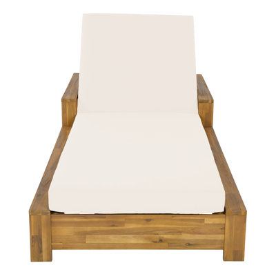 Chaise longue d'extérieur en bois d'acacia Carlisle