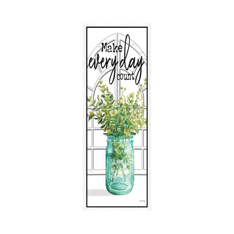 Make Every Day Count by Cindy Jacobs - Panoramic Print on Canvas, 91.44cm H x 20.32cm W x 3.81cm D, White Framed Canvas