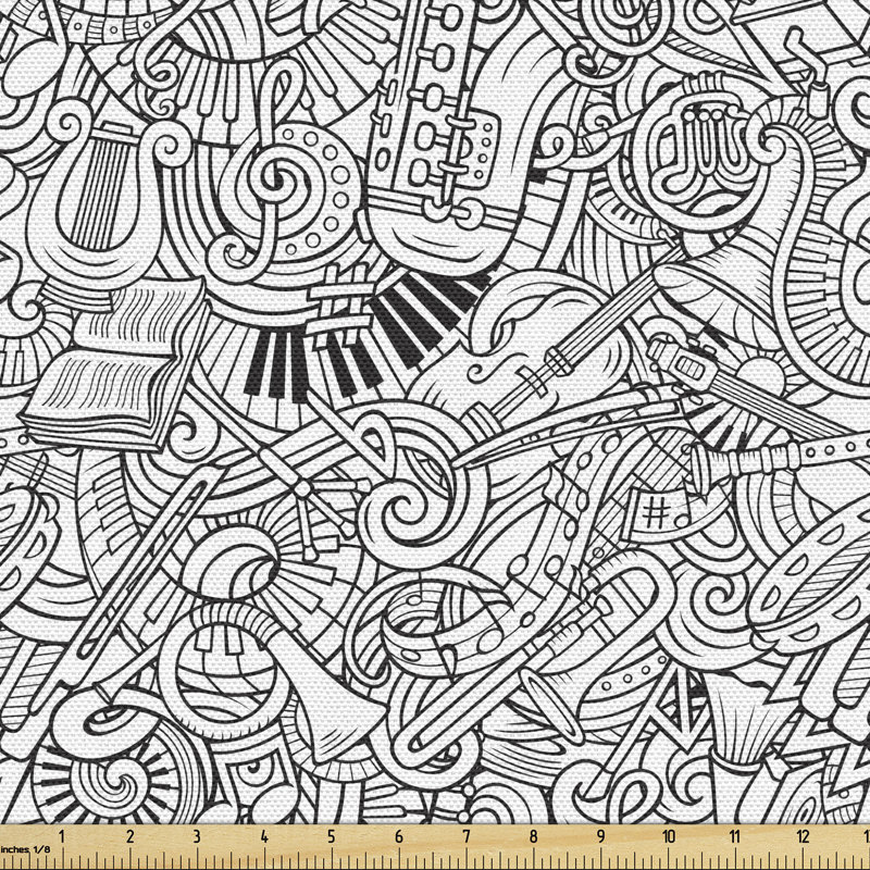 Northome Outline Monochromatic Fabric