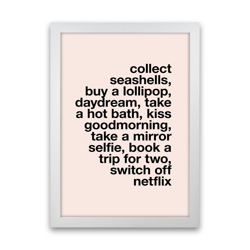 Collect Seashells 1 Piece Wall Art on Canvas, 63cm H x 46cm W x 3cm D, White Frame