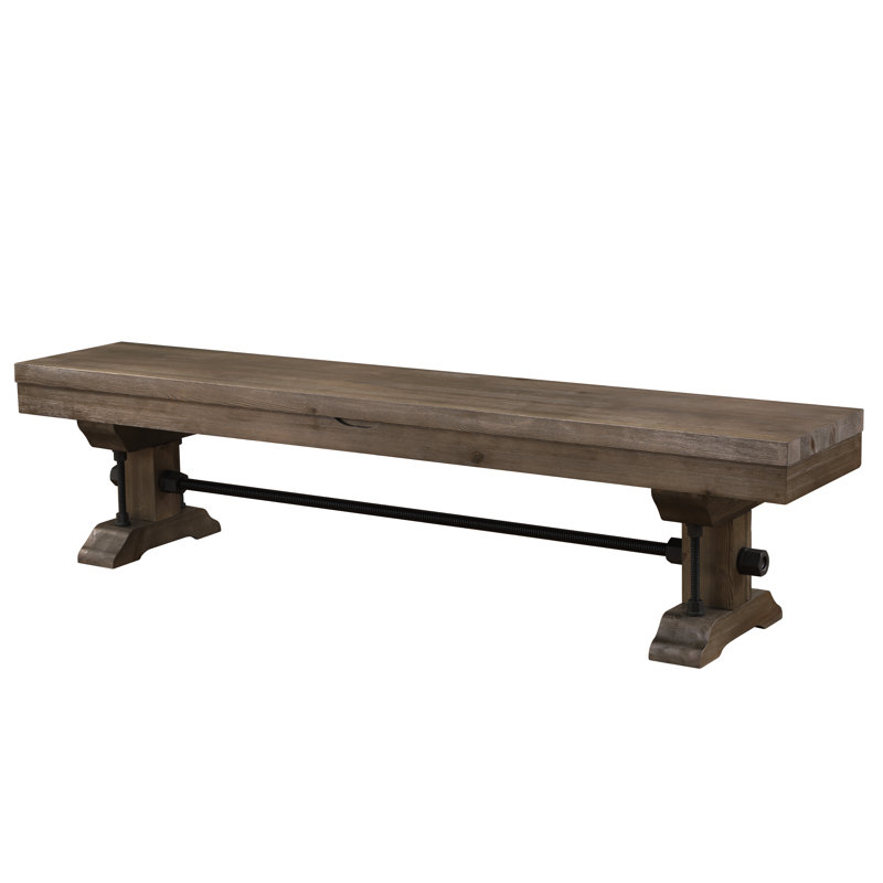 Banc de billard avec rangement pour table de billard Manchester, Brun patiné