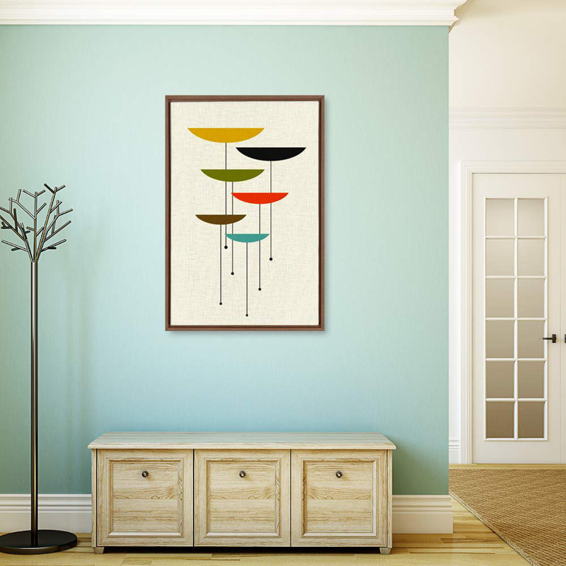 Décoration géométrique colorée abstraite de style Mid-Century Boho pour salon, chambre à coucher X14, Naturel