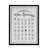 Framed Laundry Symbols Guide Wood Wall Sign