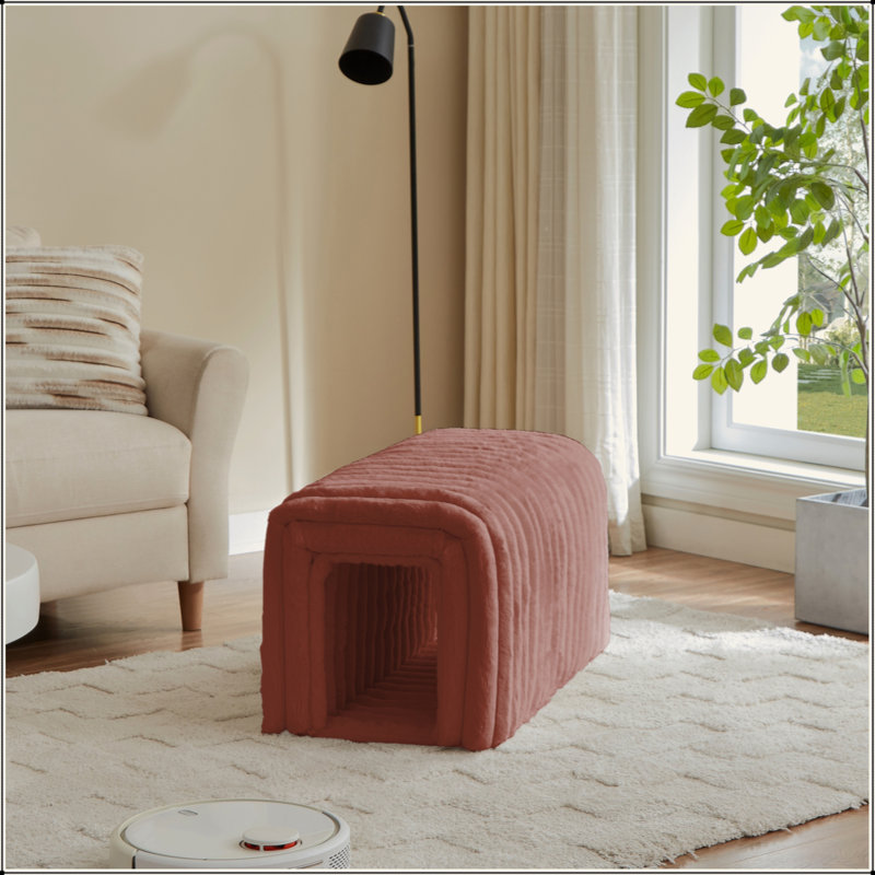 Repose-pieds avec rangement et repose-pieds pour animaux de compagnie, Brun