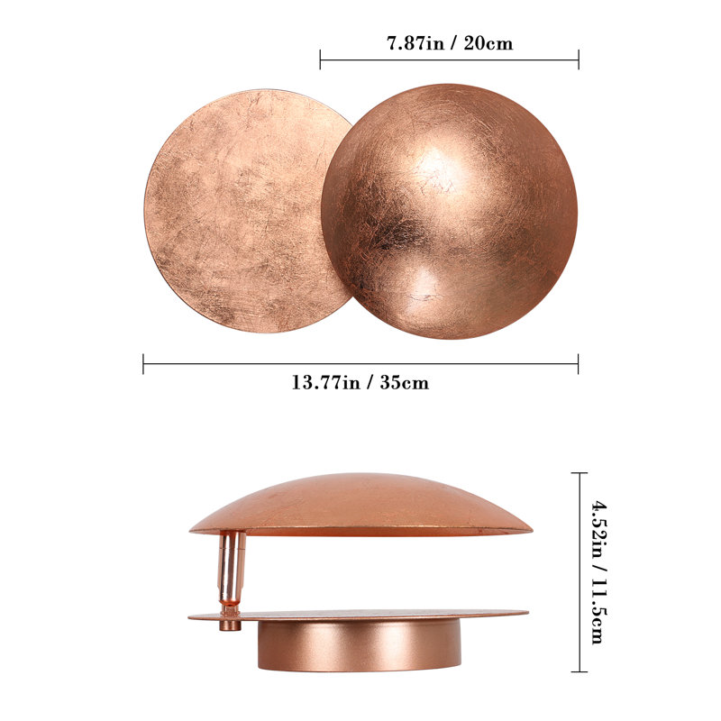 Fabiano Iron LED Armed Sconce, Copper