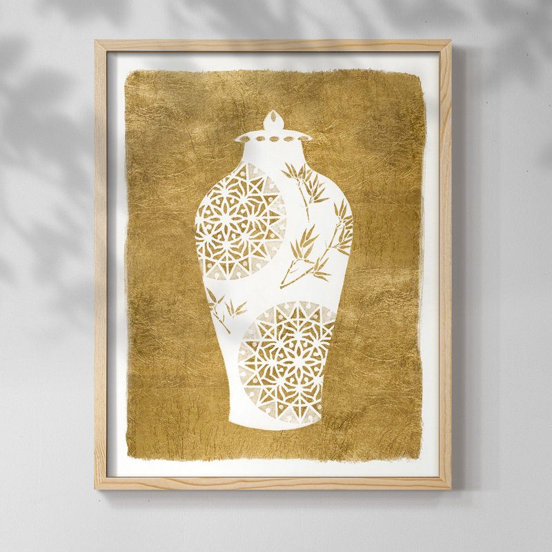 Golden Urn II, reproduction encadrée - bois massif, H 11 po x l 9 po