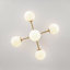 5-light Symmetrical Frosted Glass Semi-flush Mount-930794388