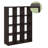 Cubicle Open Back Decorative Cube Storage Organizer, 12-Cube, Dark Oak