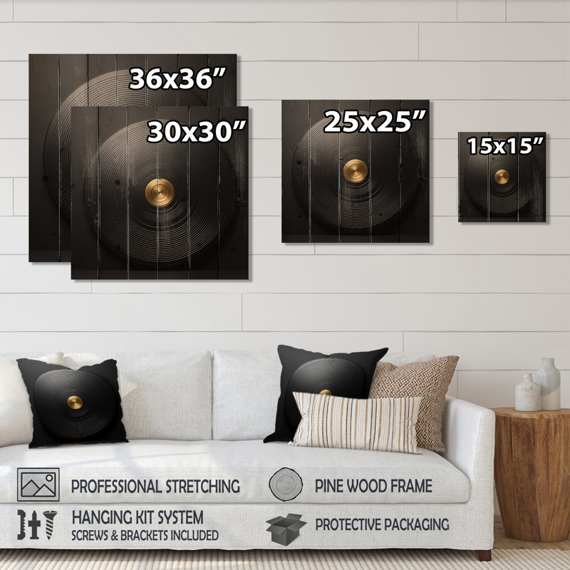 Austen - Décoration en bois tendance sur bois de pin naturel, H 15 po x l 15 po