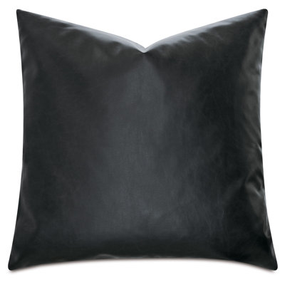 Housse de coussin décoratif en cuir Nevin