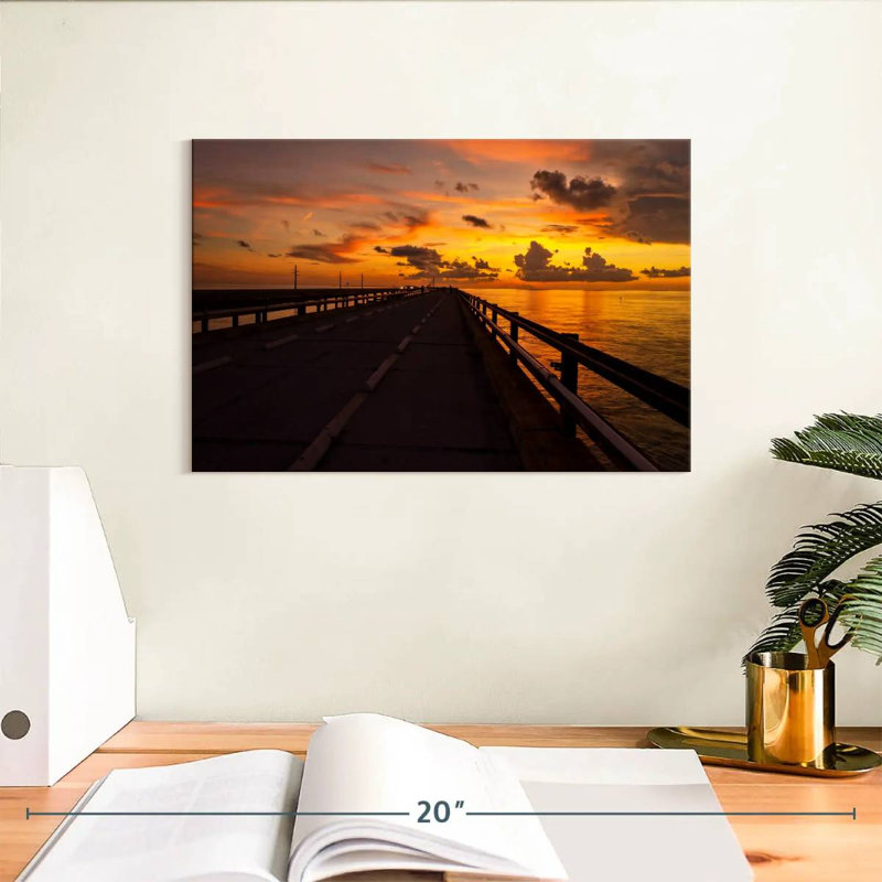 Lilie coucher de soleil au pont de sept milles, H 8 po x l 12 po