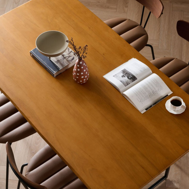 Ensemble de table à manger moderne et simple., Brun, H 29,92 po x L 62,99 po x l 35,43 po