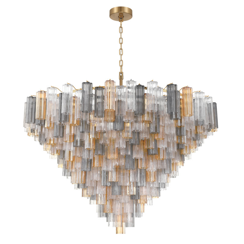 Lustre en laiton vieilli 62 po