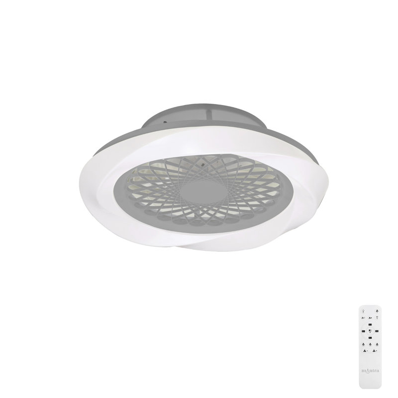 7.35cm Ceiling Fan with LED Lights, Silver