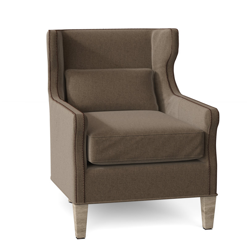 Fauteuil à oreilles l 28 po Percy, Chêne français, 8703 Nuage