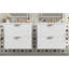 Ensemble de meuble-lavabo mural de style moderne avec double meuble-lavabo / double lavabo en céramique / 4 tiroirs / meuble-lavabo de salle de bain-113435744