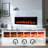 Recessed Electric Fireplace Inserts, Freestanding And Wall-mounted With Remote Control, Adjustable Flame Color & Speed-846582512