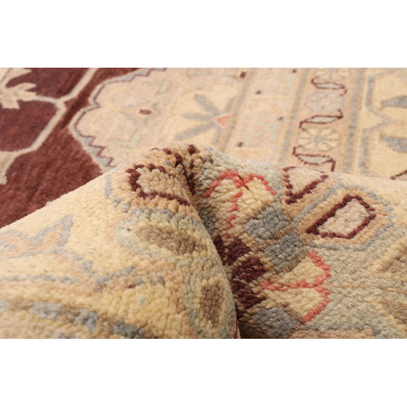 Tapis brun foncé Peshawar Oushak 9 pi 11 po x 13 pi 9 po