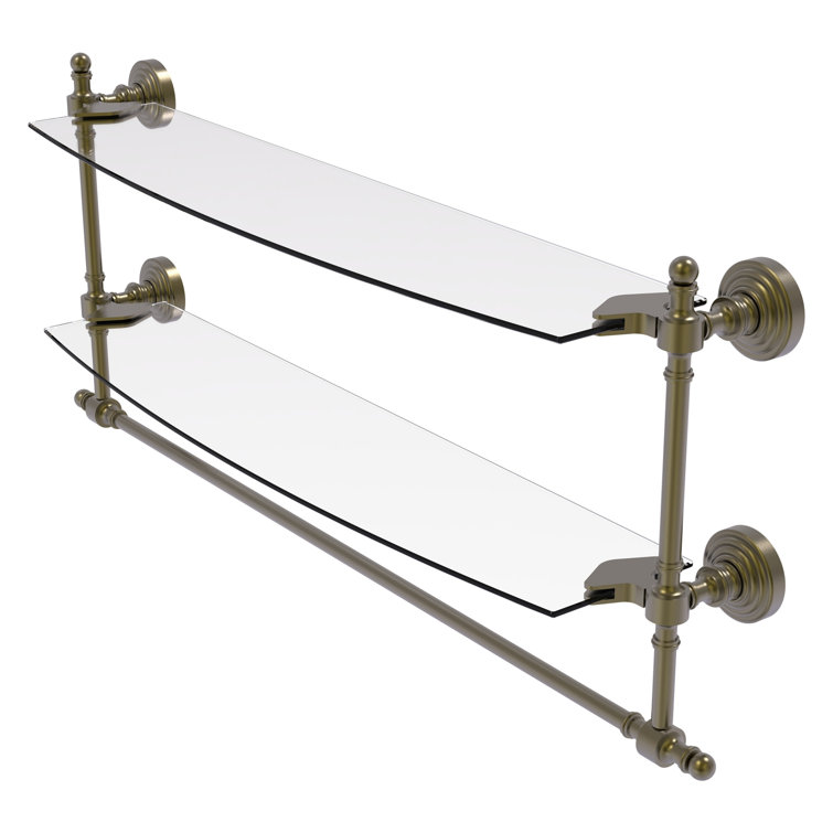 Retro Wave 2 Piece Tiered Shelf with Towel Bar