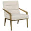 Fauteuil d'appoint rembourré en métal Merriman foncé-1324332774