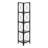 Bookshelf, Bookcase, Etagere, Corner, 4 Tier, 60"H, Office, Bedroom, Laminate, Metal, Contemporary, Modern-1292707905