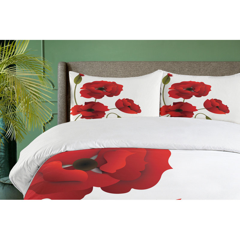 Floral Traditional Polyester Floral Duvet Cover, Twin