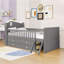 Structure de lit simple en bois avec rangement 4 tiroirs-1145282609