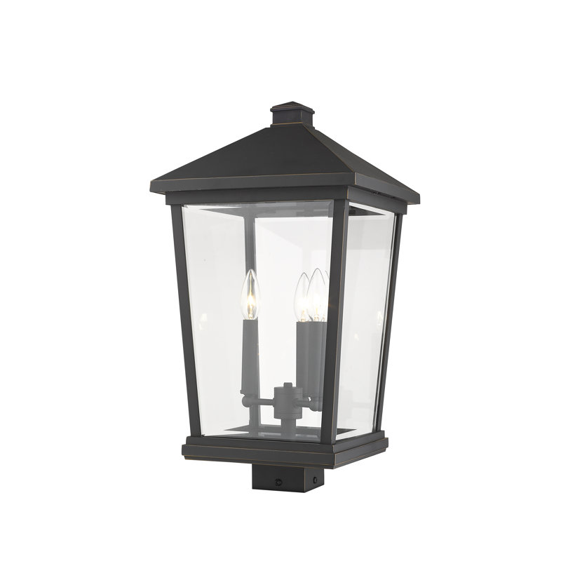 Bourke Transparent Pier Mount Light, Oil Rubbed Bronze