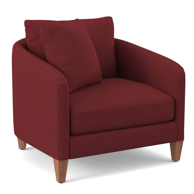 Fauteuil en polyester de 38 po de largeur, Chenille de mûrier céleste
