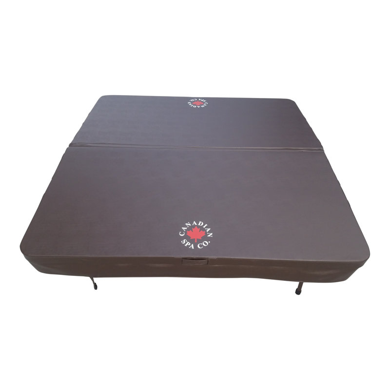 Hot Tub Cover, 13 cm H x 198 cm W x 198 cm D, Brown