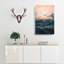 Ocean Beneath a Peach Sky - Wrapped Canvas Painting Print-56659330