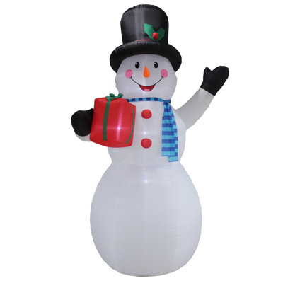 Grand et grand bonhomme de neige gonflable