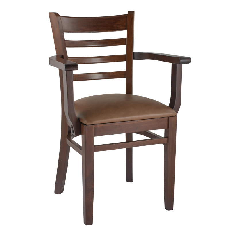 Chaise avec accoudoirs en chêne massif Garton