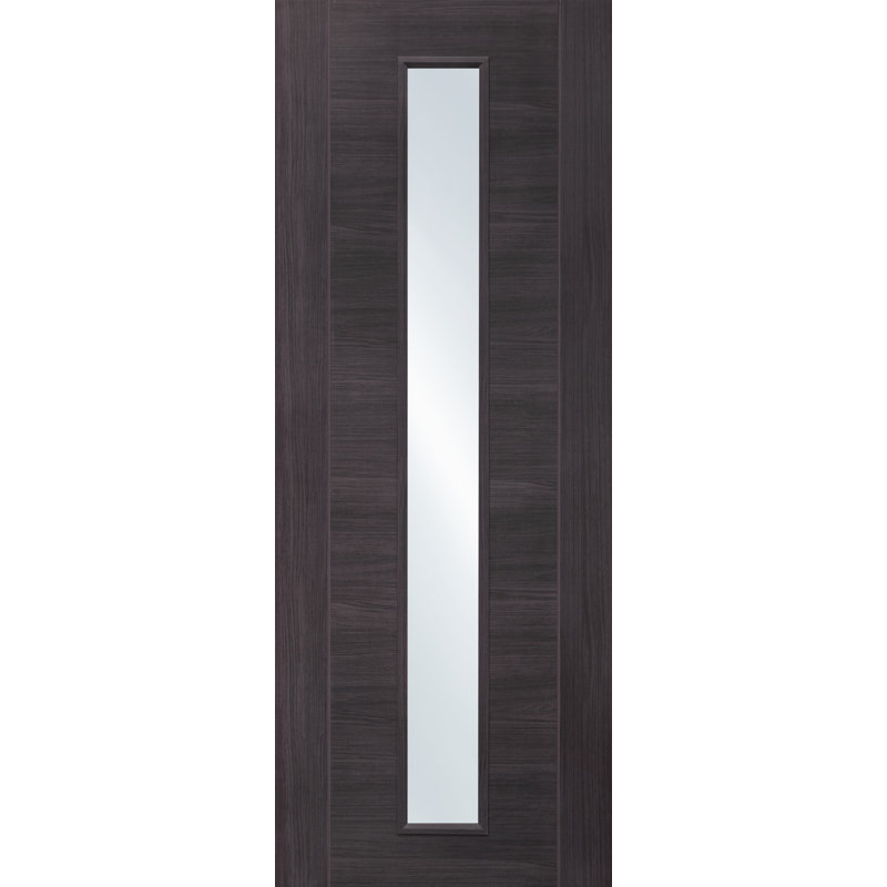 Internal Glazed Laminate White Grey Forli, 204cm H x 72.6cm W x 4cm D