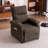 160°Recliner Chair for Elderly Seniors-Manual Push Back Reclining Chair with 8-Point Massage & Heating, Plush Chenille Fabric & Remote Control, Side Storage Pockets for Living Room, Bedroom, Brown-250893983
