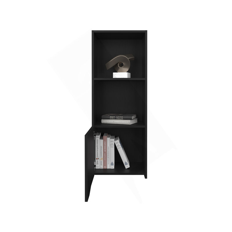Armoire murale Hopewell, salon, noir, Noir