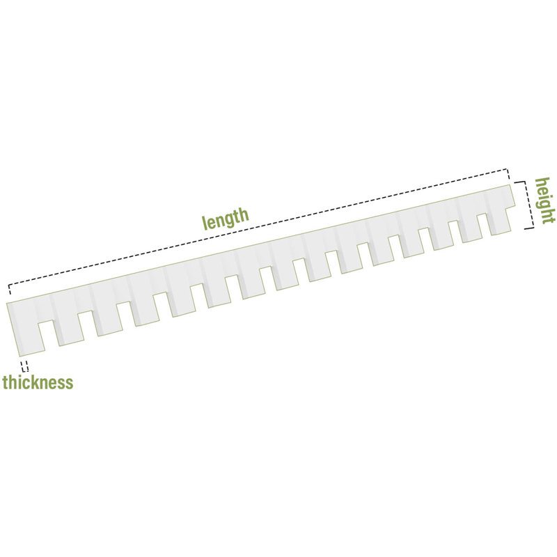 Monroe Architectural Grade PVC Dentil Trim w/Backplate, 7" H x 84" W x 1" D