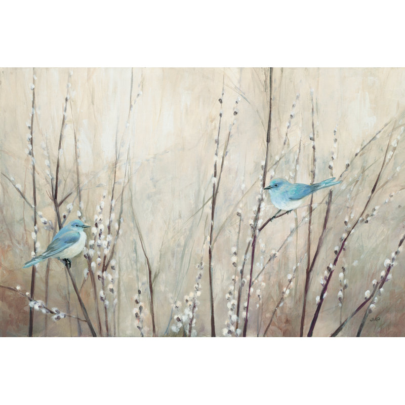 Pretty Birds Neutral by Julia Purinton - Wrapped Canvas Print, 61cm H x 91cm W x 3.8cm D