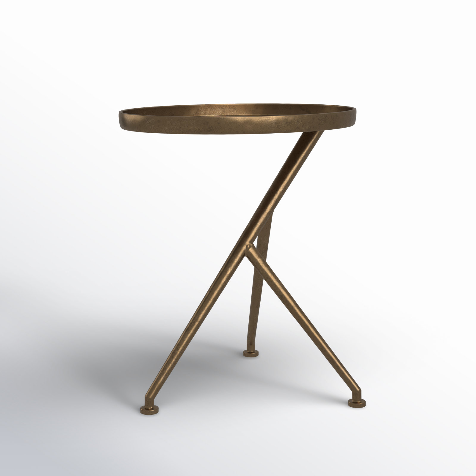 Greely 18'' Outdoor Side Table, Raw Antique Brass