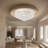 24 Inch Light Luxury Silver Living Room Crystal Ceiling Light