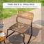 Colzie 2-Person Stackable Wicker Patio Set with Solid Wood Table