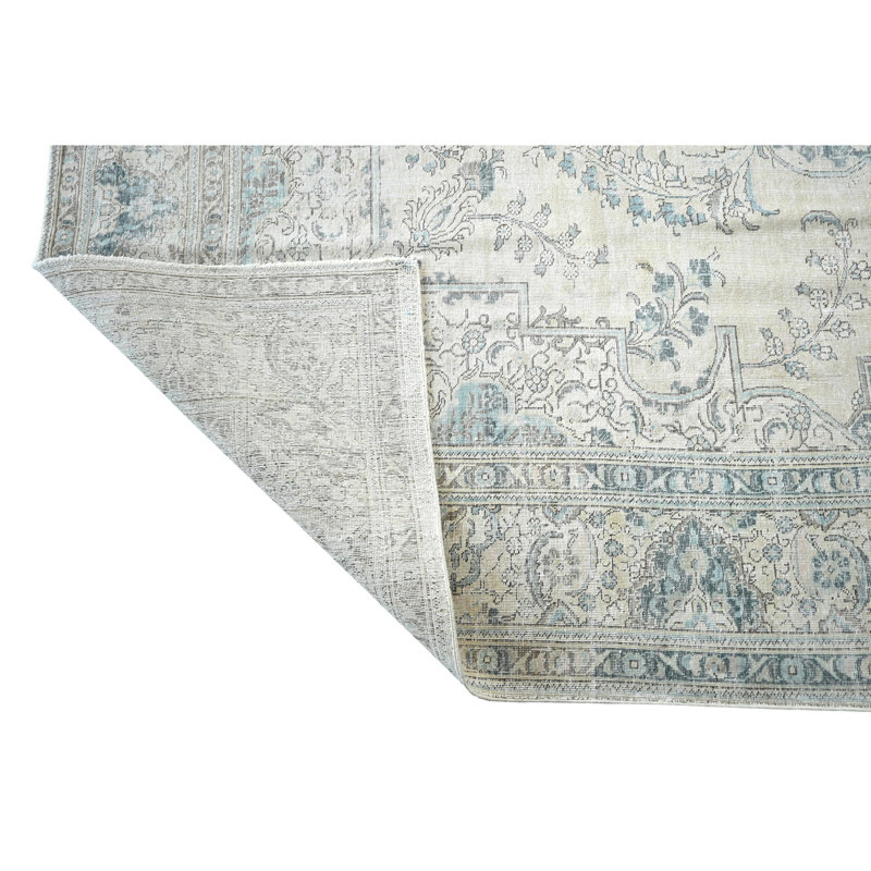 High-Quality Hand-Knotted Ivory Area Rug