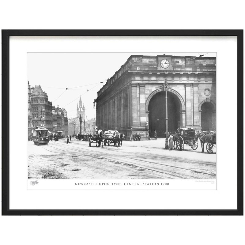 Newcastle Upon Tyne, Central Station 1900 by Francis Frith - Single Picture Frame Print, 40cm H x 50cm W x 2.3cm D