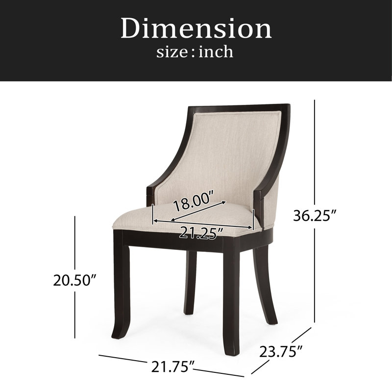 Chaise de salle à manger MP2 (ensemble de 2), Beige